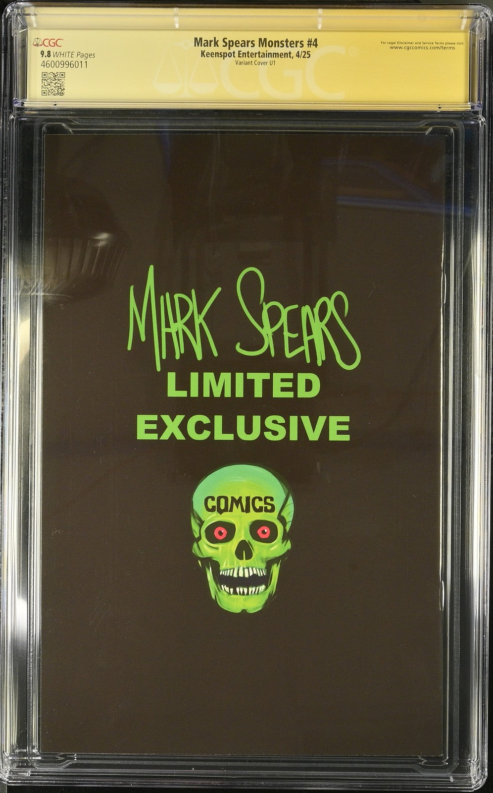 Mark Spears Monsters #4 CGC SS 9.8 VARIANT LE 200! Huntsville Mummy PINK Sig/R