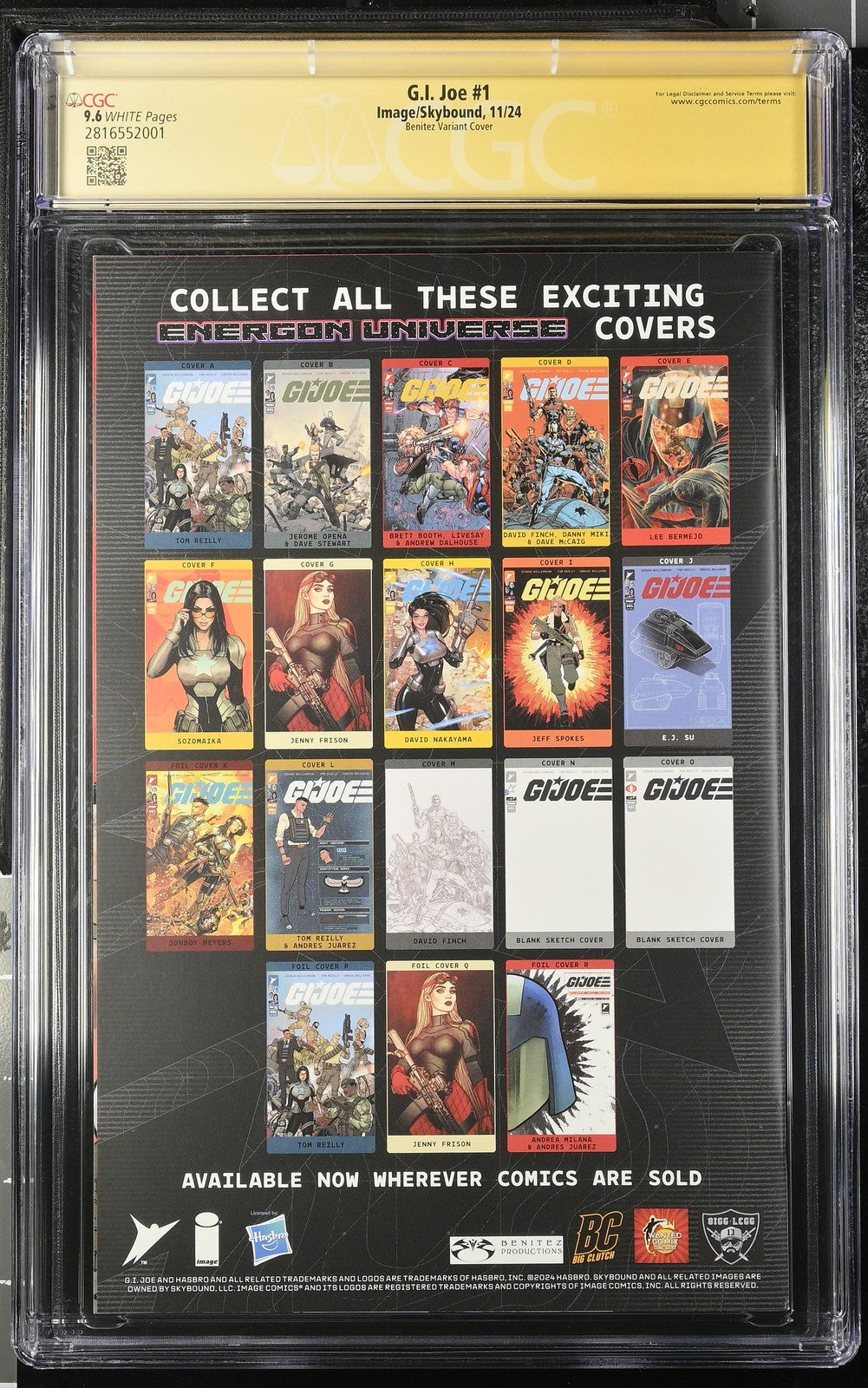 GI JOE 1 Trade Dress CGC SS 9.6 Joe Benitez Variant 2024 Image Skybound