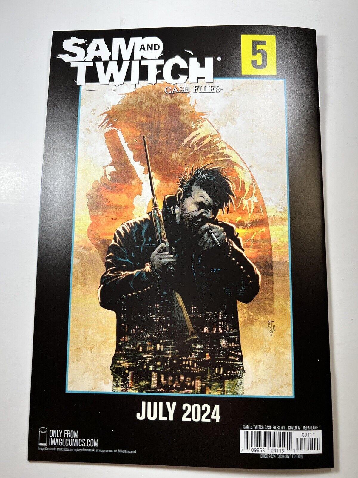 SDCC 2024 EXCLUSIVE Virgin Variant Sam and Twitch Case Files #1 Image Mcfarlane