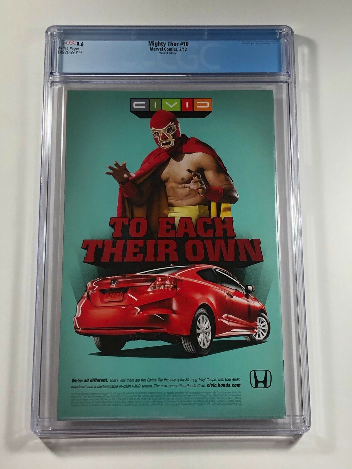 The Mighty Thor #10 CGC 9.6 Venom Variant 2012 - Rare HTF Marvel Comics