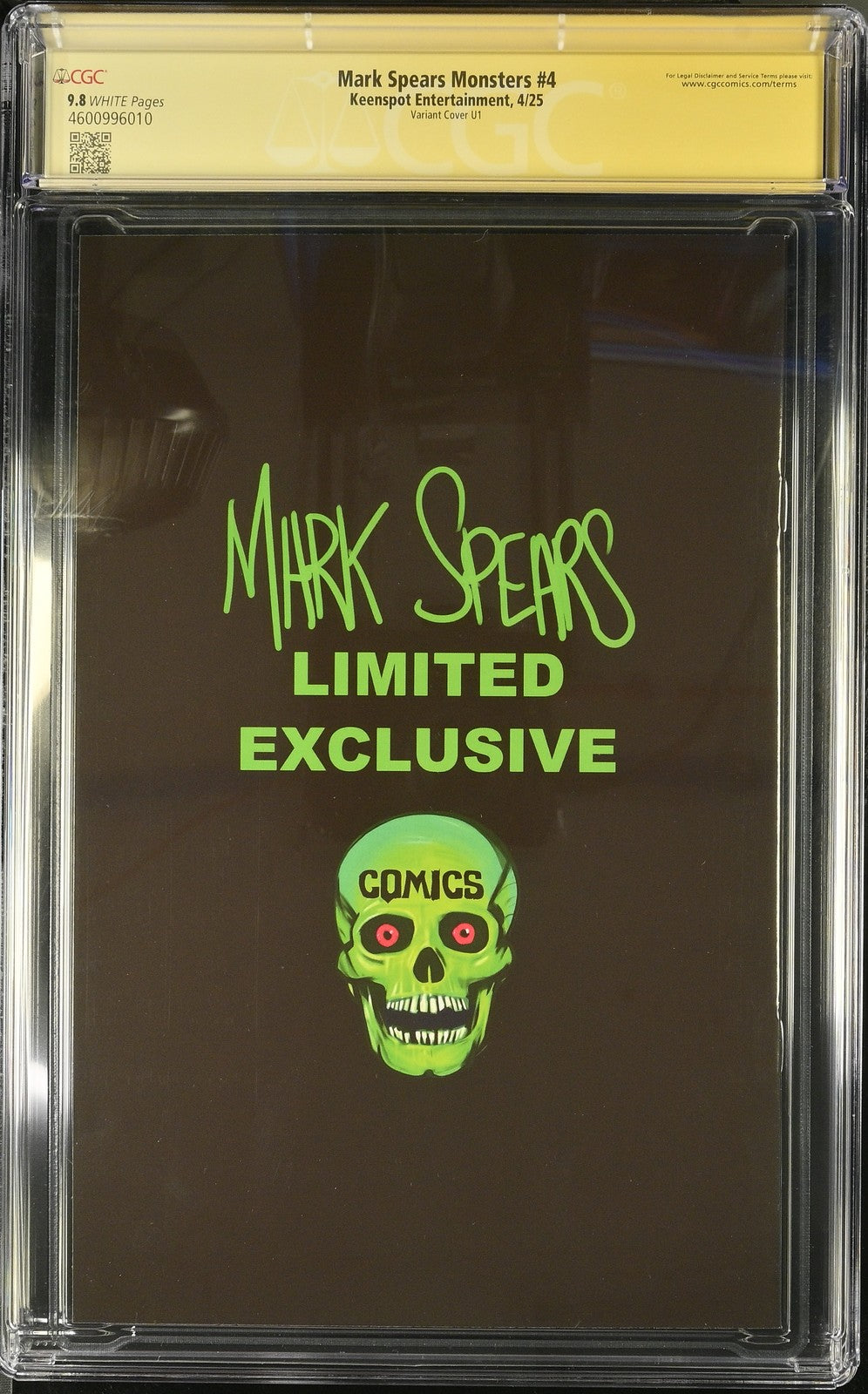Mark Spears Monsters #4 CGC SS 9.8 VARIANT LE 200! Huntsville Mummy WHITE Sig/R