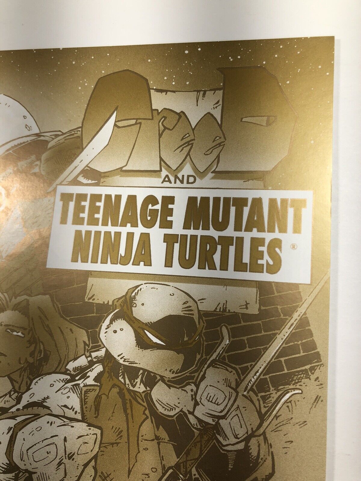 Creed and Teenage Mutant Ninja Turtles 1 RARE GOLD Variant 1200 Print Lightning