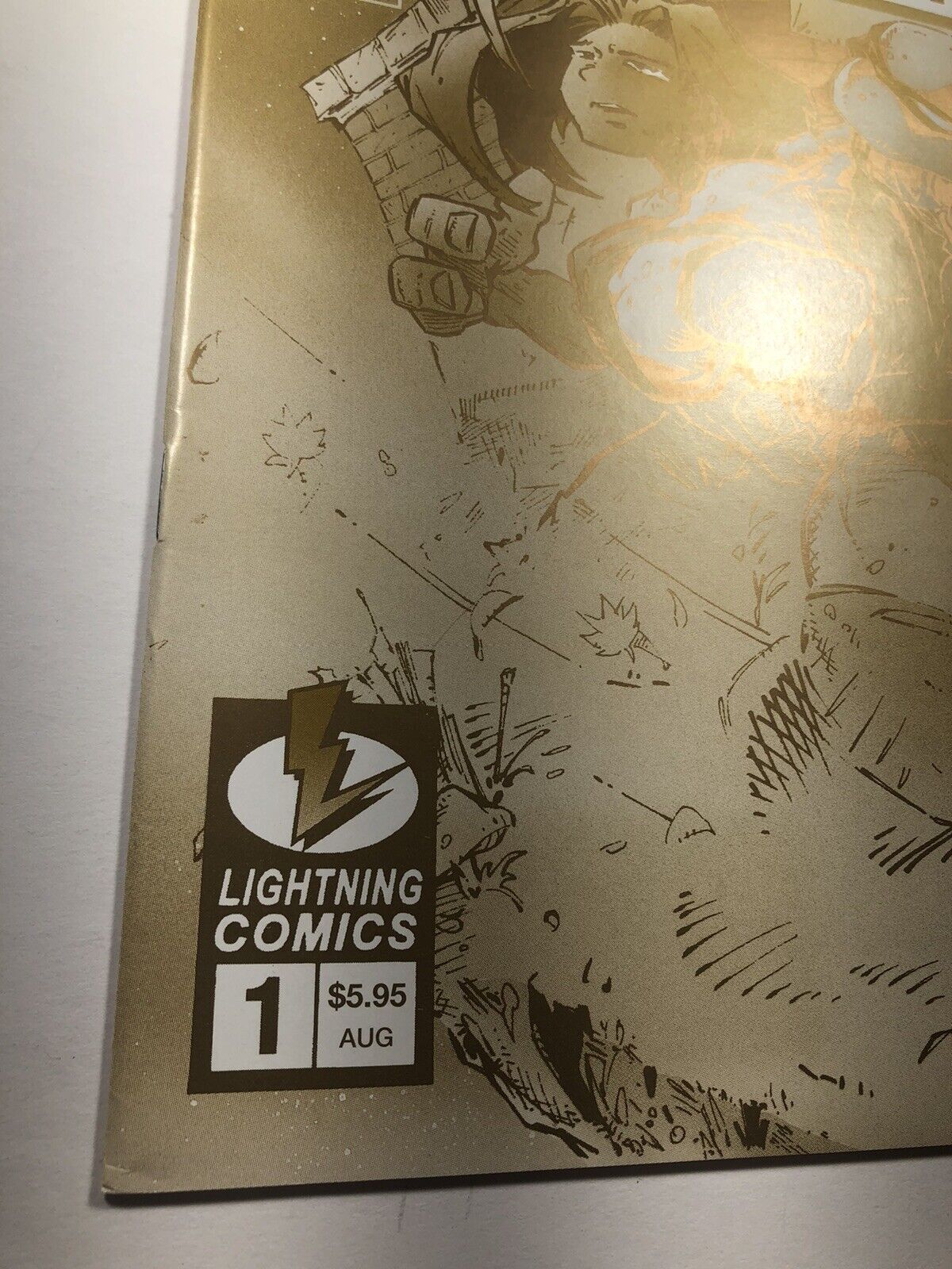 Creed and Teenage Mutant Ninja Turtles 1 RARE GOLD Variant 1200 Print Lightning