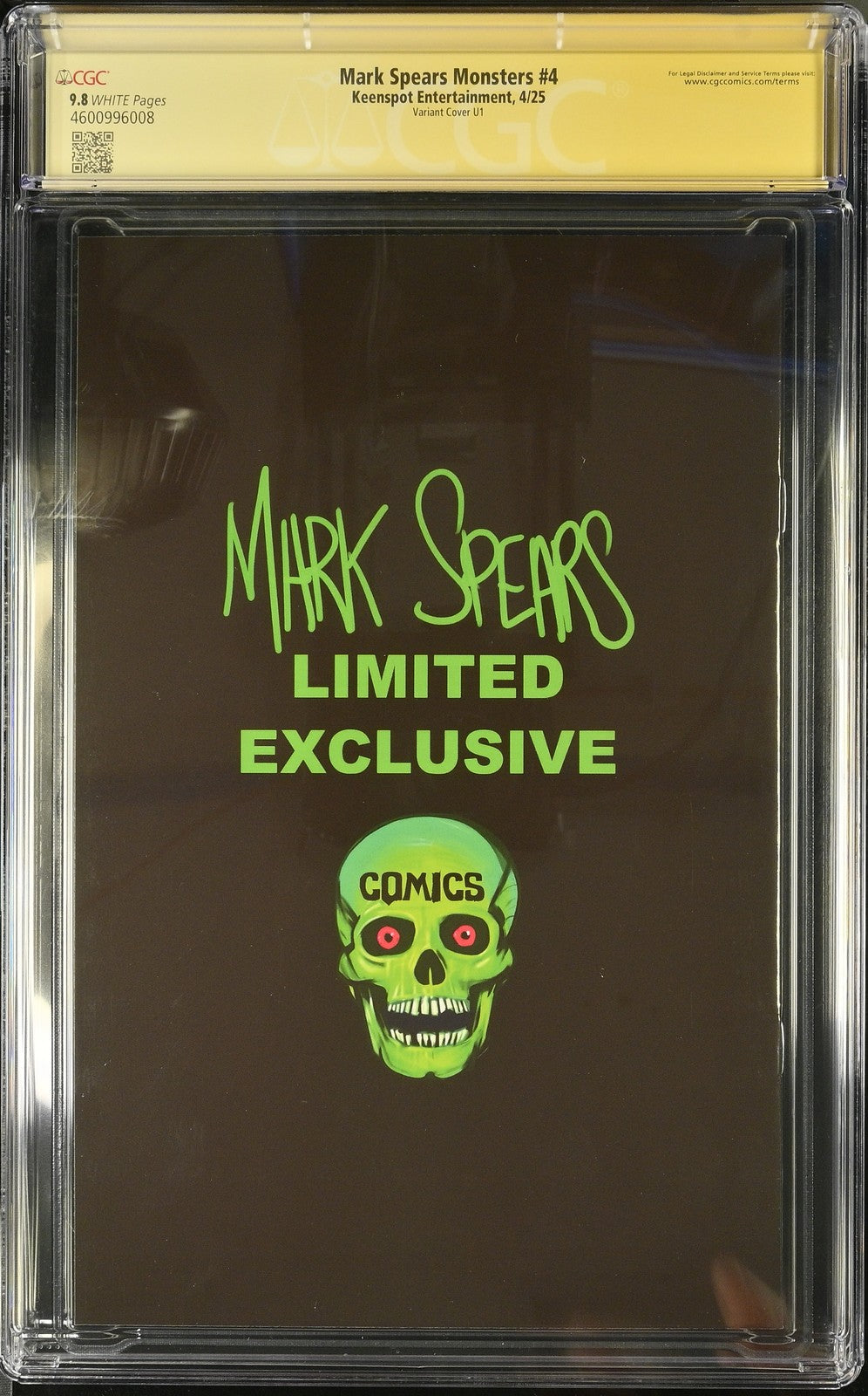 Mark Spears Monsters #4 CGC SS 9.8 VARIANT LE 200! Huntsville Mummy WHITE SIG