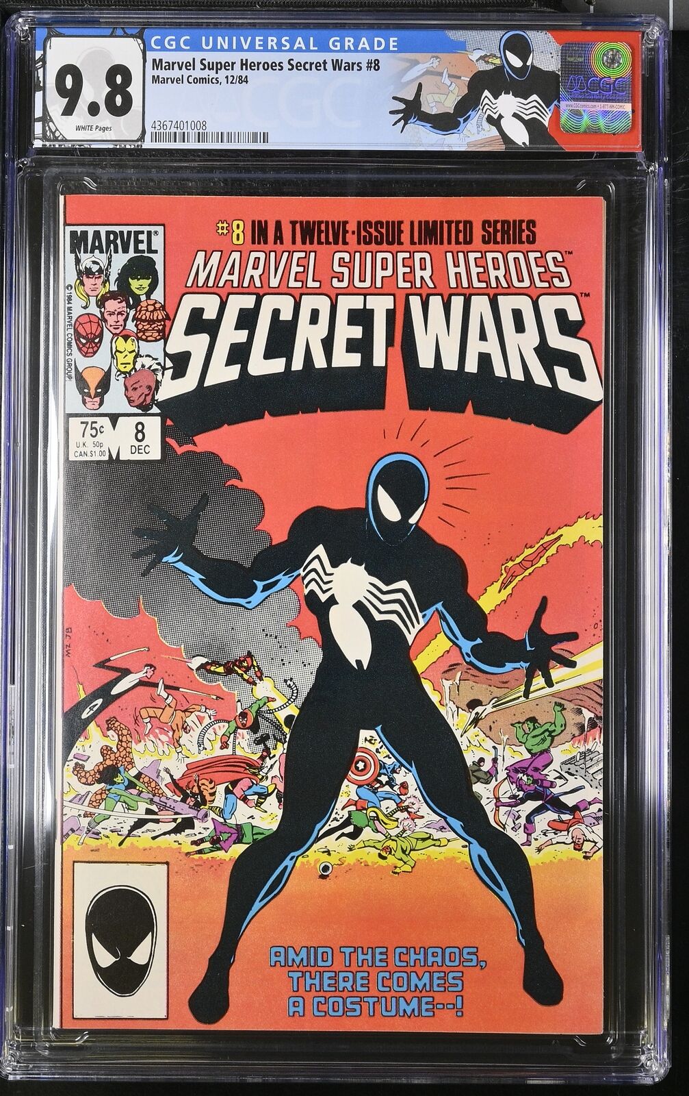 Marvel Super Heroes Secret Wars 8 CGC 9.8 CUSTOM LABEL 1984 SpiderMan Black Suit