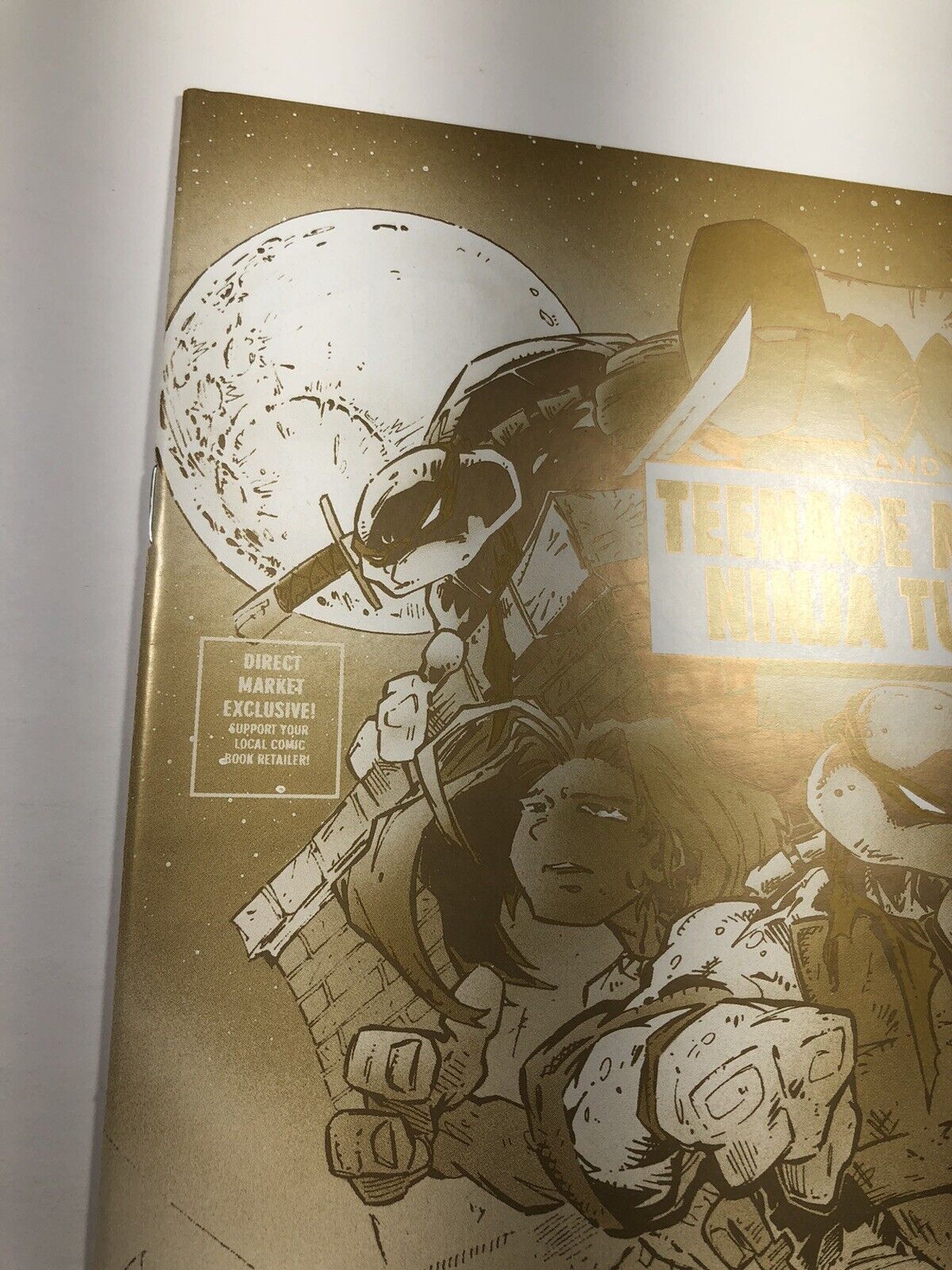 Creed and Teenage Mutant Ninja Turtles 1 RARE GOLD Variant 1200 Print Lightning