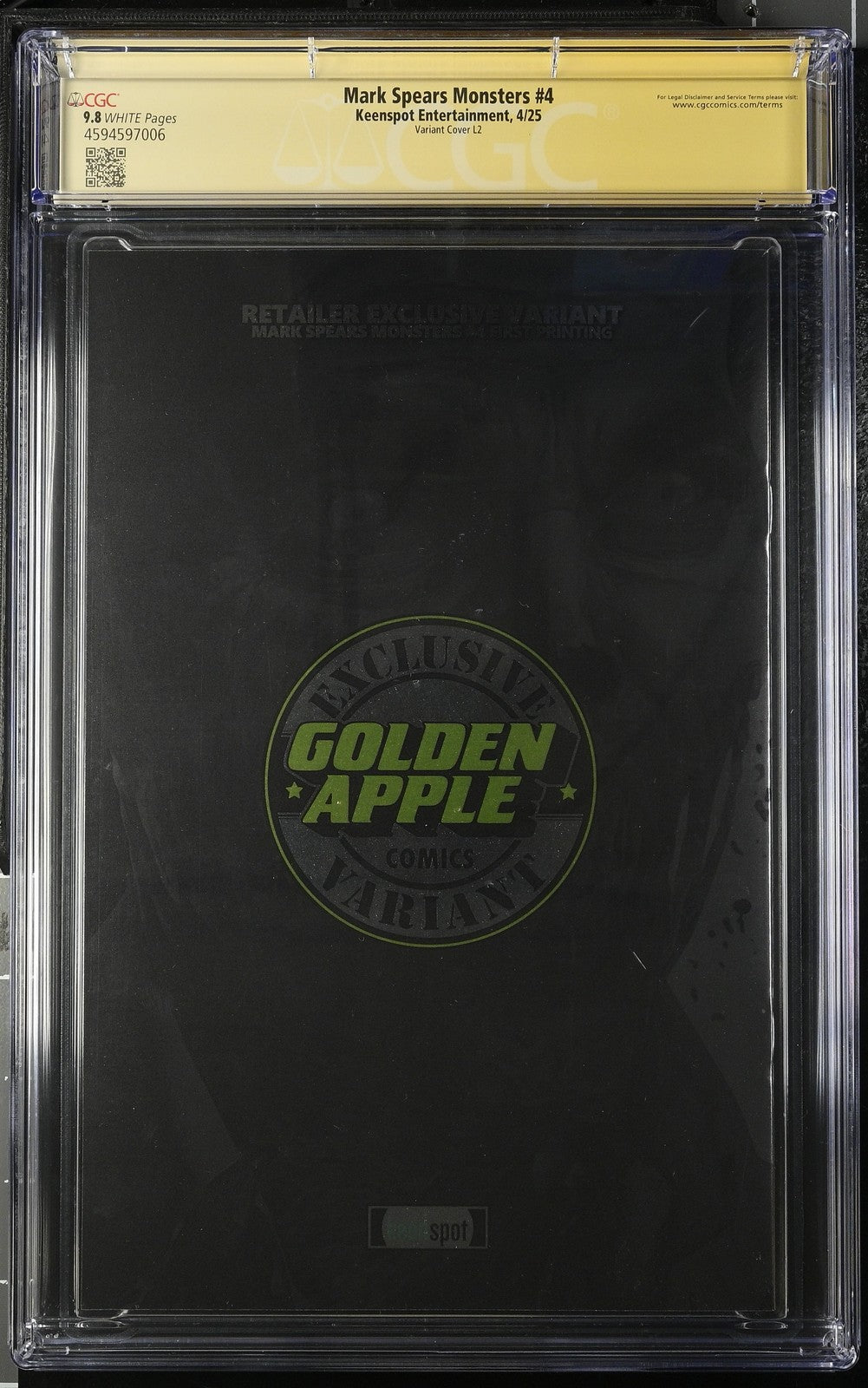 Mark Spears Monsters Foil Variant #4 CGC SS 9.8 ONLY 1! Golden Apple Keenspot