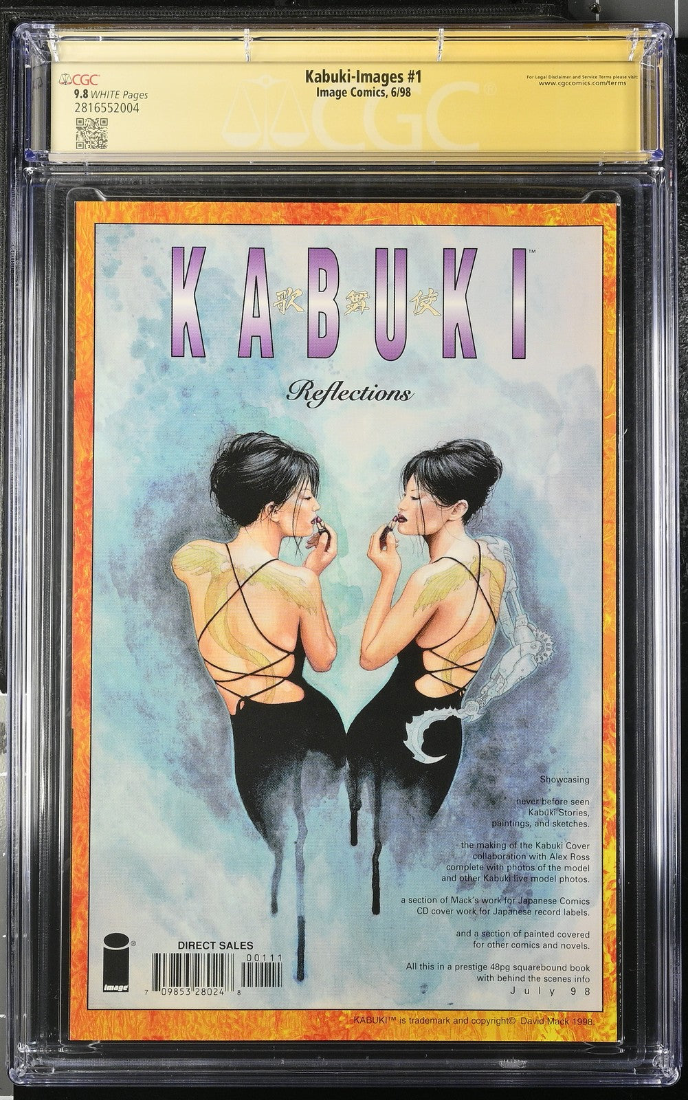 Kabuki Images #1 CGC SS 9.8 David Mack Signed POP 4!  Image Comics 1998