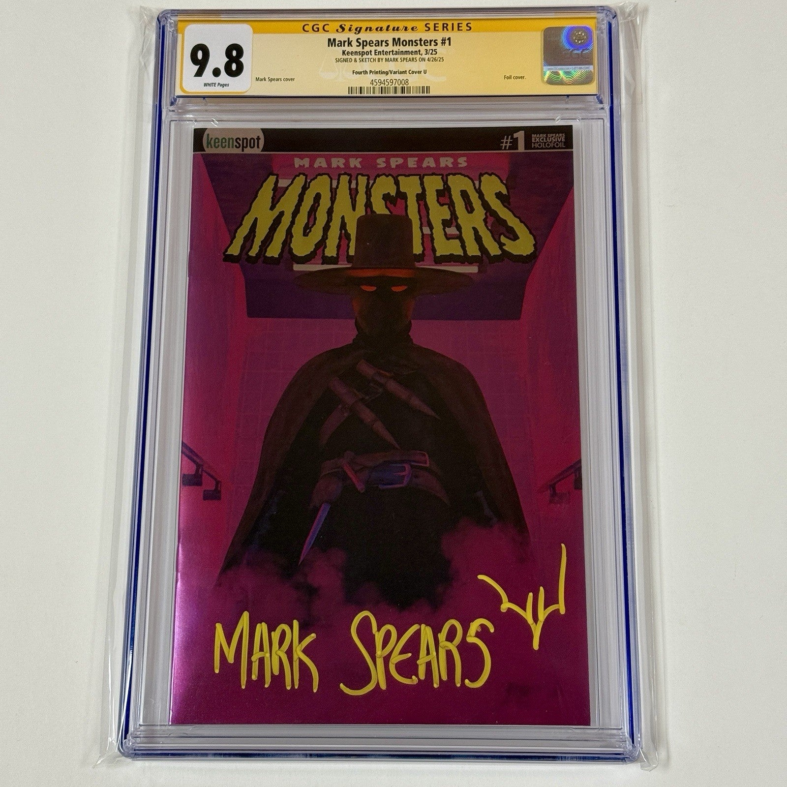 MARK SPEARS MONSTERS #1 CGC SS 9.8 PINK SLAYER! Only 50