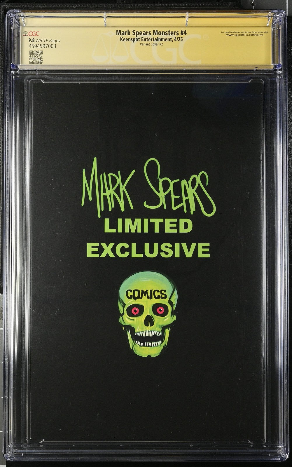 Mark Spears Monsters #4 CGC SS 9.8 METAL VARIANT only 10 Printed! Keenspot 2025