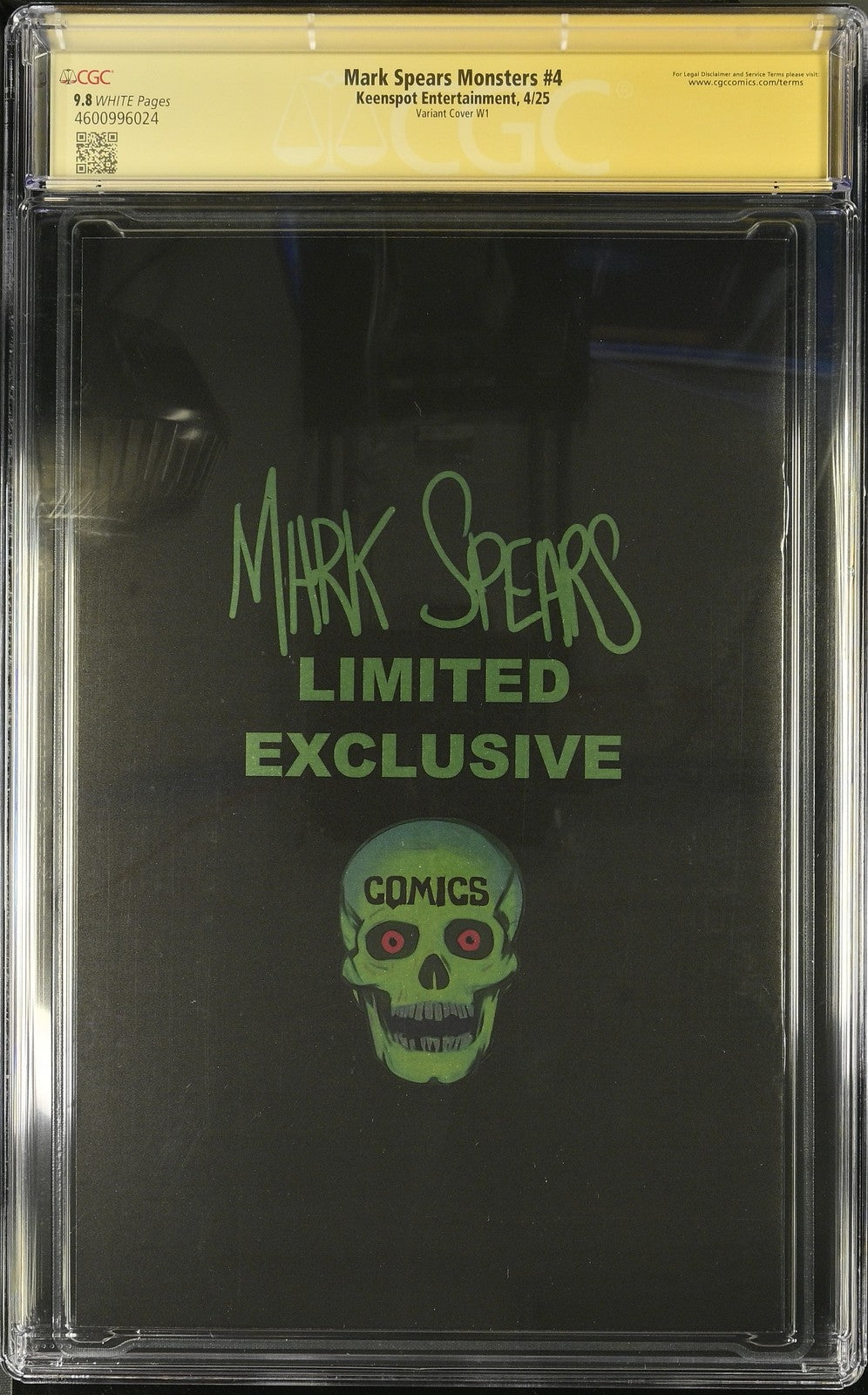 Mark Spears Monsters #4 CGC SS 9.8 SLAYER FOIL VARIANT only 100 Printed Keenspot