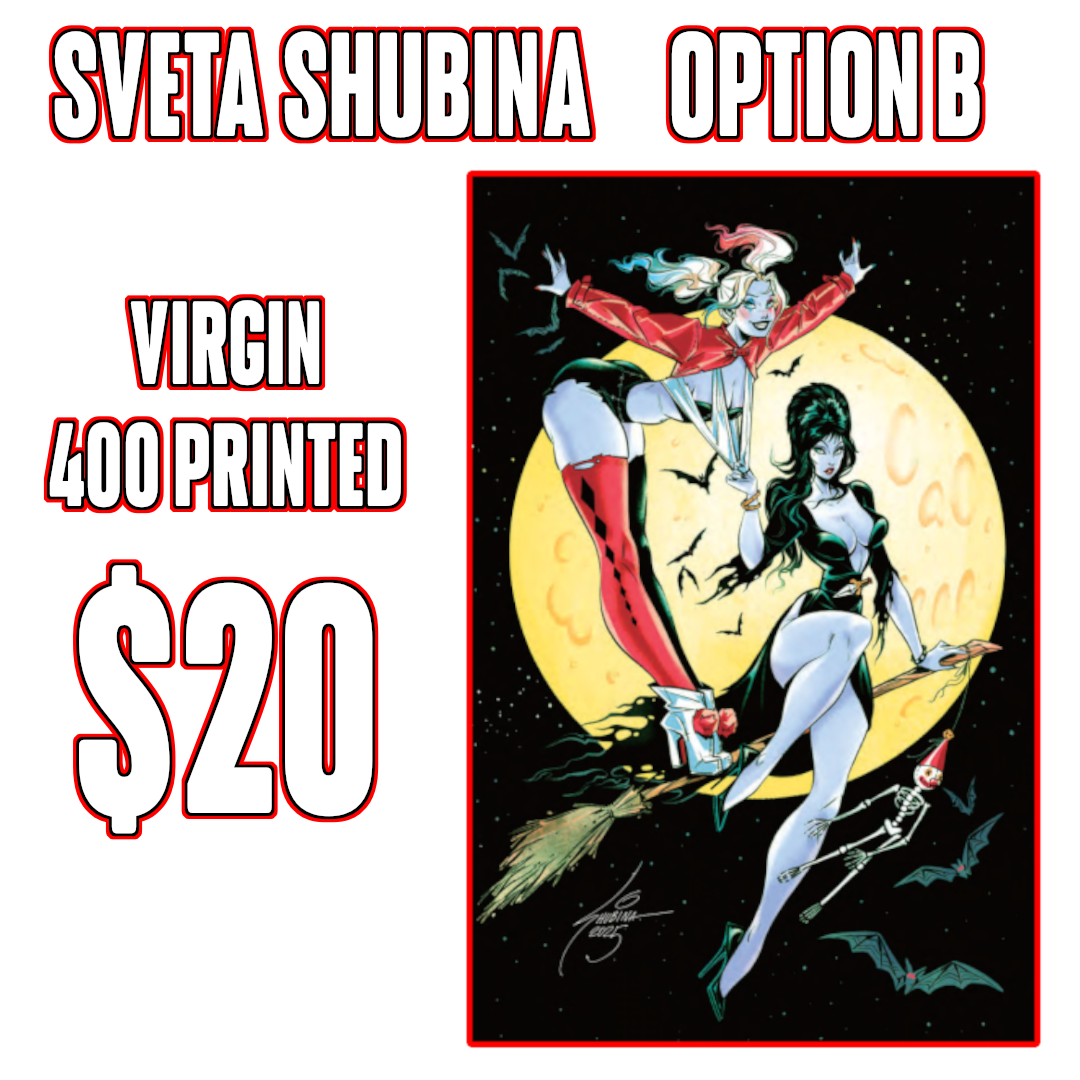 Harley Quinn X Elvira #1 VIRGIN Sveta Shubina Variant PRE-ORDER