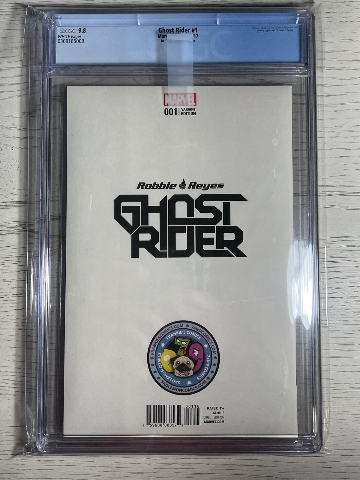 Ghost Rider #1 CGC 9.8 Dell'Otto Virgin Variant Marvel Comics 2017 BEAUTIFUL