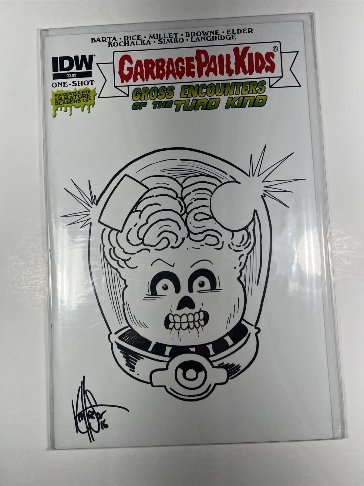 Garbage Pail Kids Gross Encounters 1 Ken Haeser Original Art Dynamic Forces COA