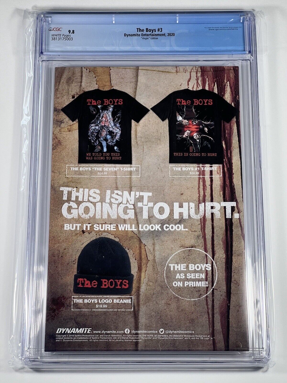 The Boys #3 CGC 9.8 Kickstarter Virgin Variant 1st HOMELANDER & 7 Dynamite 2020