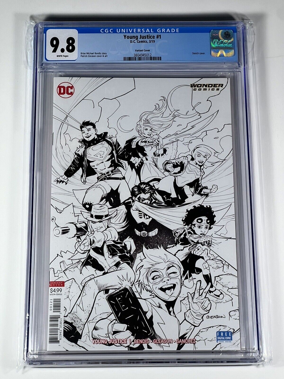 Young Justice #1 CGC 9.8 Sketch Variant DC Comics 2019 - Multiple 1st Appearance