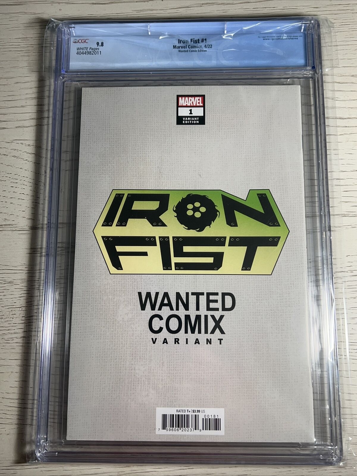 Iron Fist #1 Variant CGC 9.8 Wanted Comix 1st SwordMaster as Iron Fist Marvel