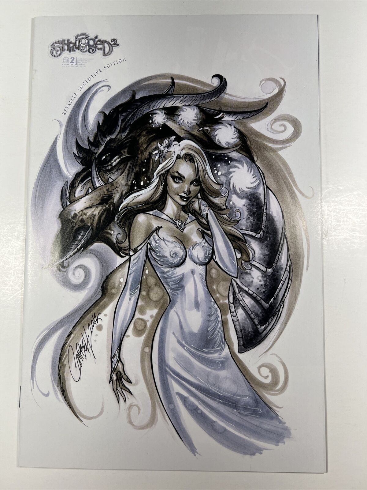 Shrugged #2 J. Scott Campbell Sketch 1:30 Variant Aspen 2013 RARE