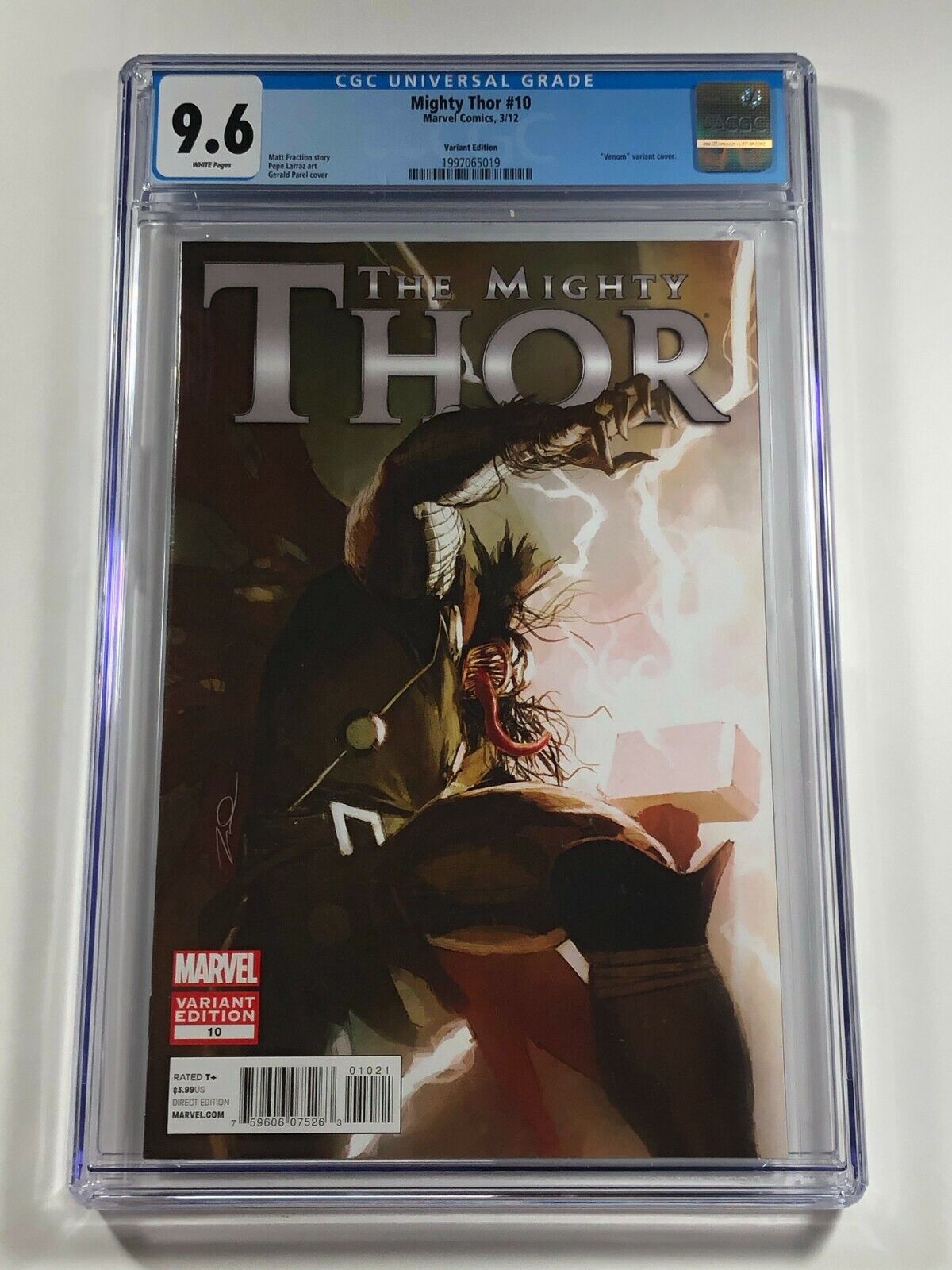 The Mighty Thor #10 CGC 9.6 Venom Variant 2012 - Rare HTF Marvel Comics 