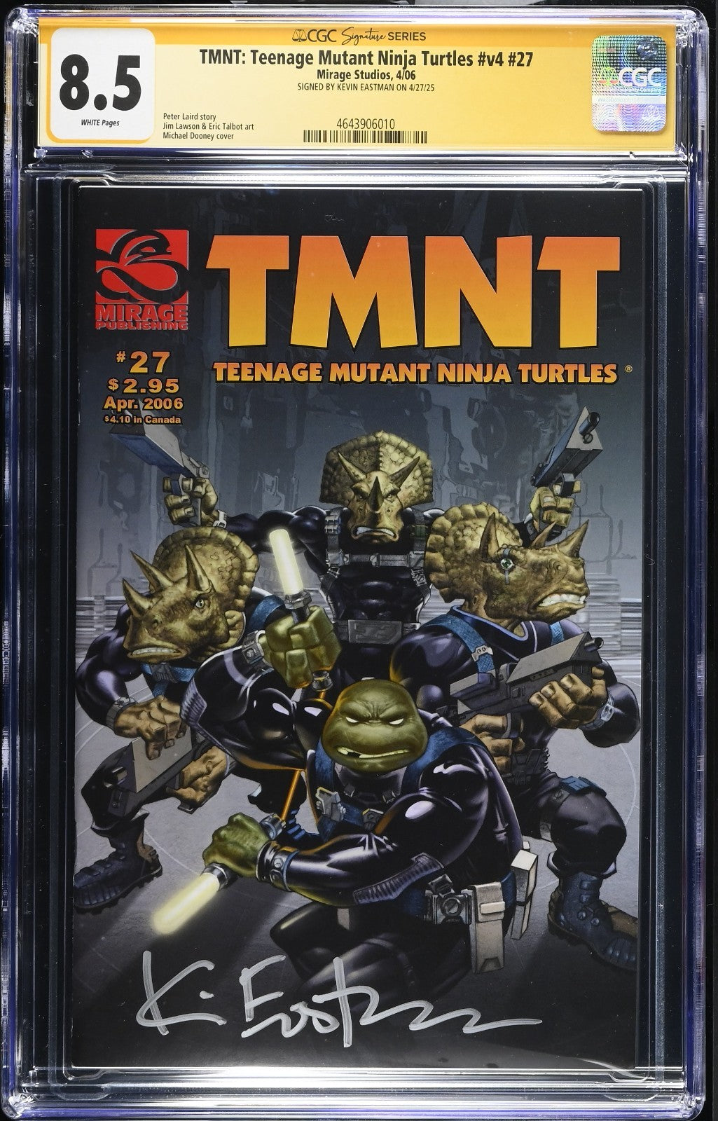 Teenage Mutant Ninja Turtles 27 CGC SS 8.5 Kevin Eastman Mirage 2006 RARE