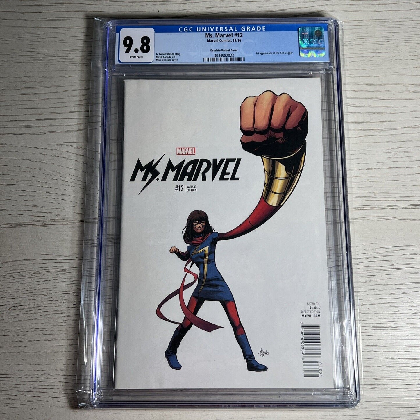 Ms. Marvel #12 CGC 9.8 1:10 Deodato Variant - 1st Red Dagger - TV Show Marvel