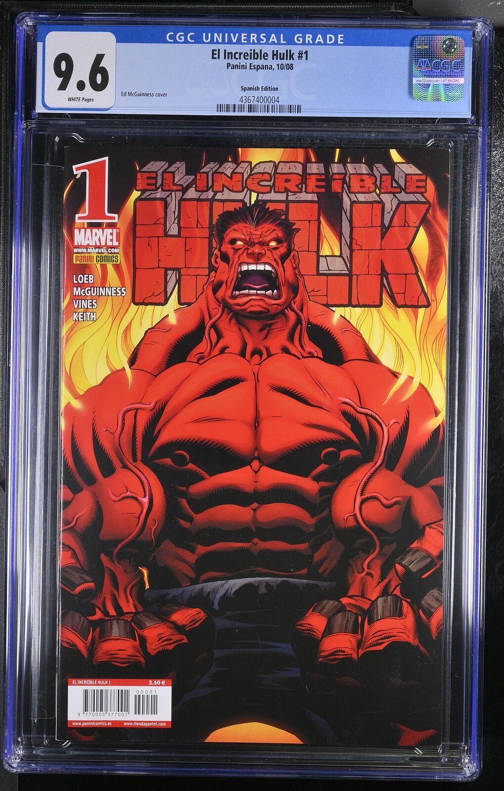 Red Hulk #1 CGC 9.6 El Increible Hulk Spanish only 3 on Census! RARE Marvel 2008