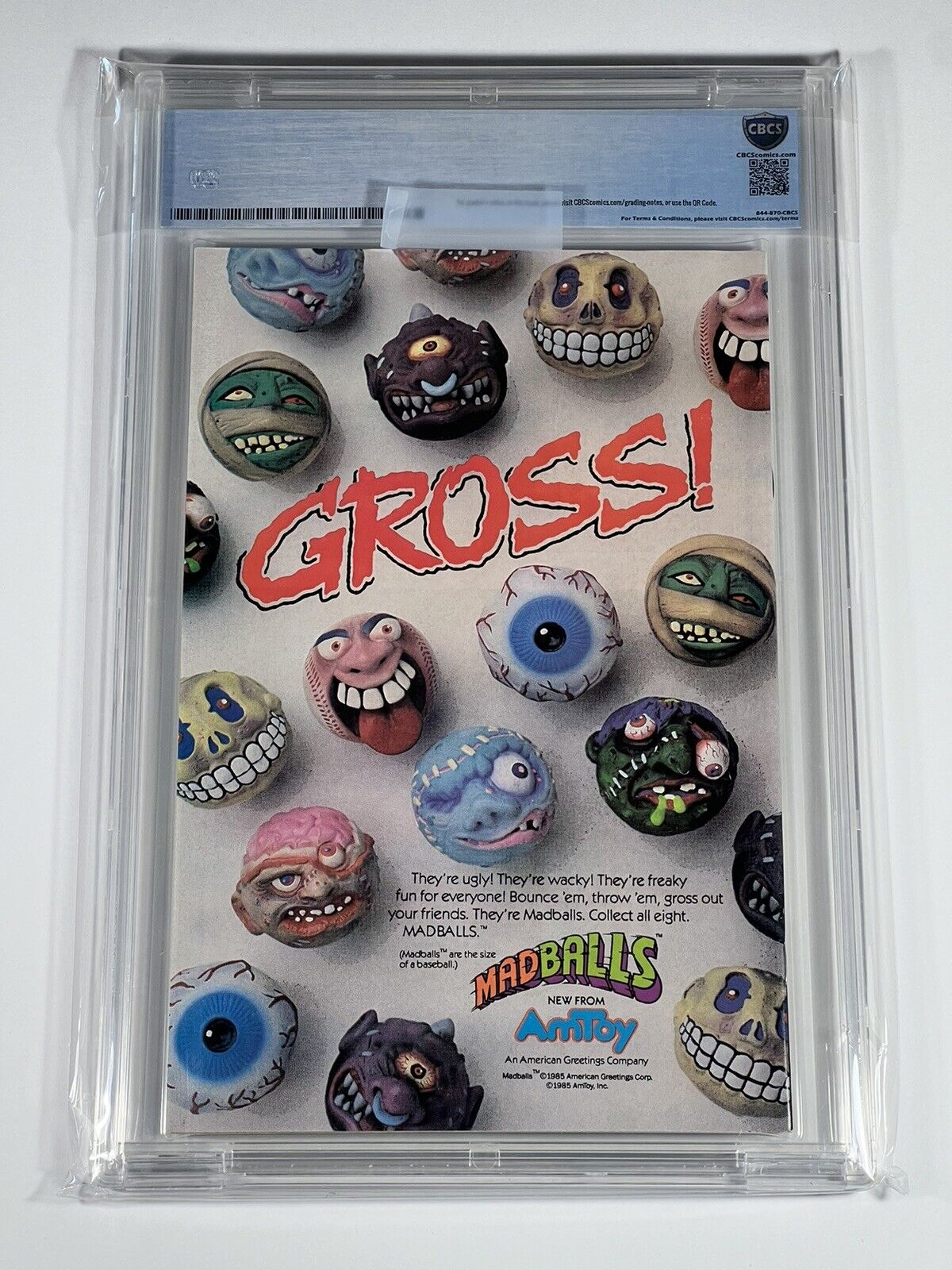 Madballs #1 CBCS 9.8 NEWSSTAND Marvel Star 1986 Nickel City Collection Pedigree