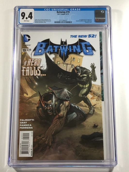 Batwing #19 CGC 9.4 - 1st Luke Fox - DC Comics 2013 - Batman New 52 | Not 9.8