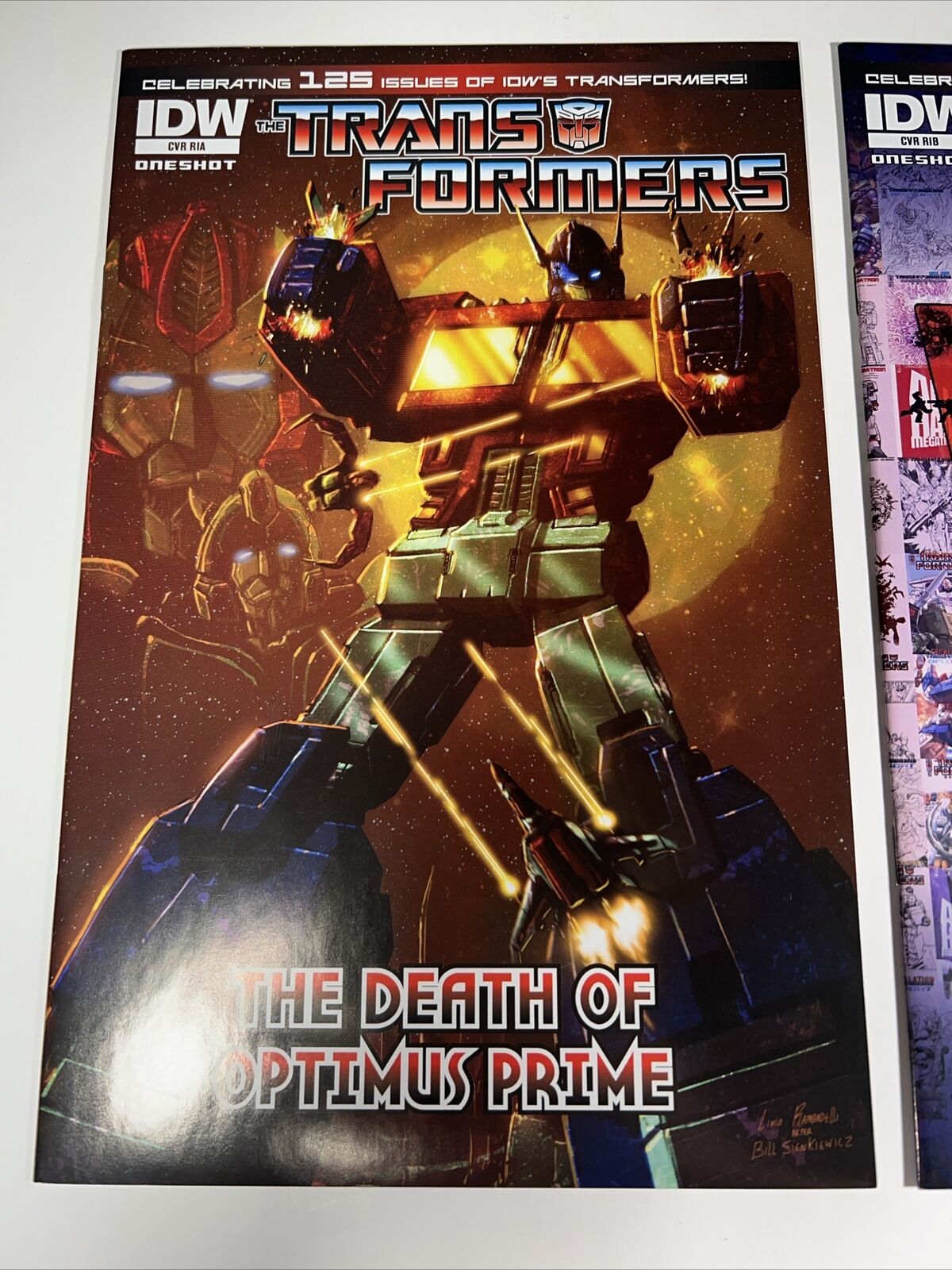 Transformers The Death of Optimus Prime One Shot RI Variant Covers RARE IDW 2011