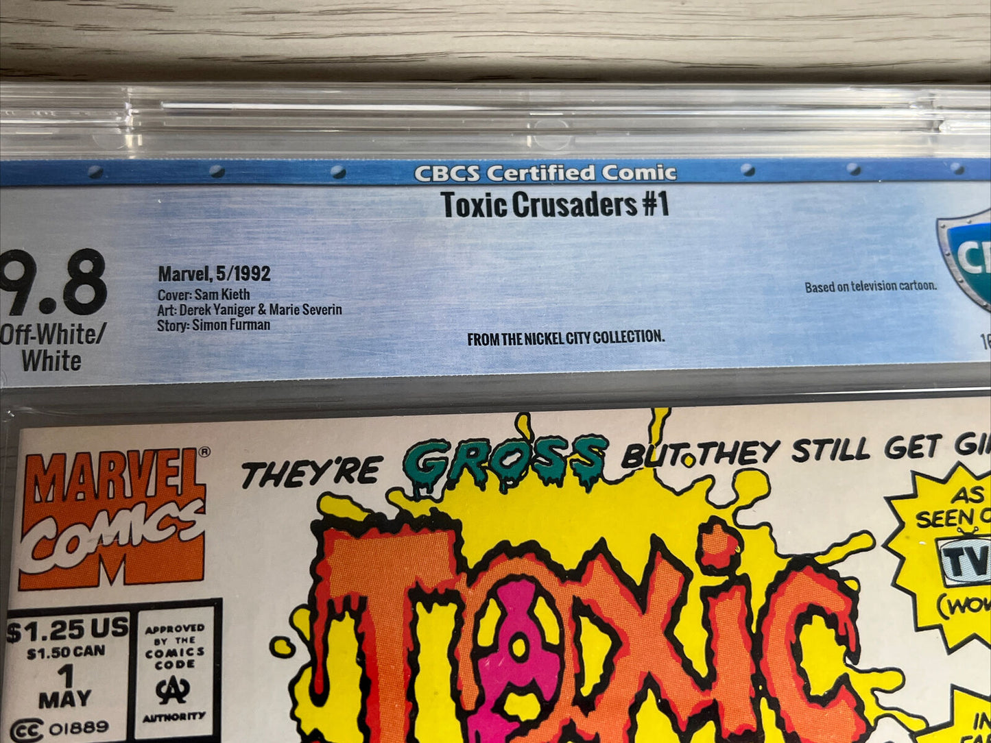 Toxic Crusaders 1 CBCS 9.8 NEWSSTAND NIckel City Pedigree Sam Kieth Cover Marvel