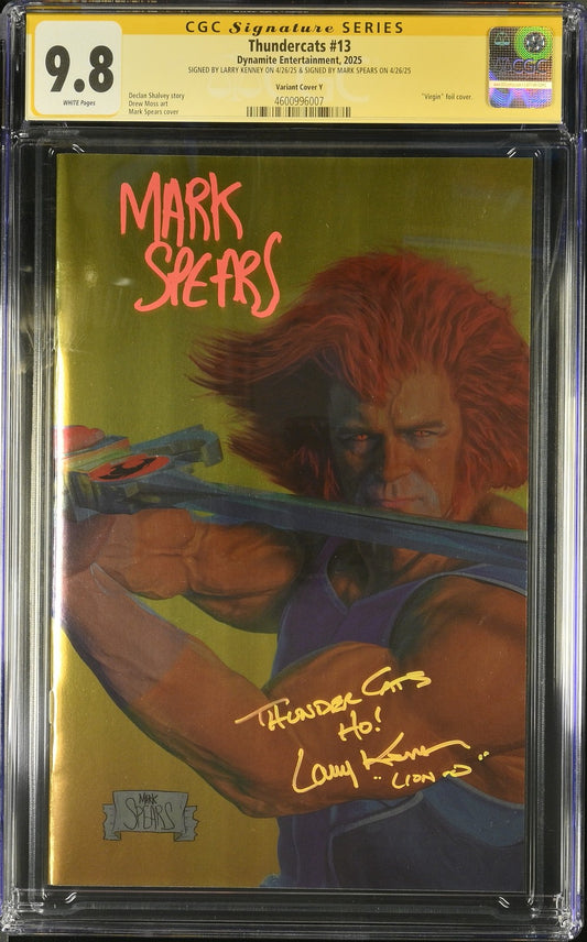 Thundercats #13 FOIL CGC SS 9.8 Mark Spears + Larry Kenney LionO Dynamite
