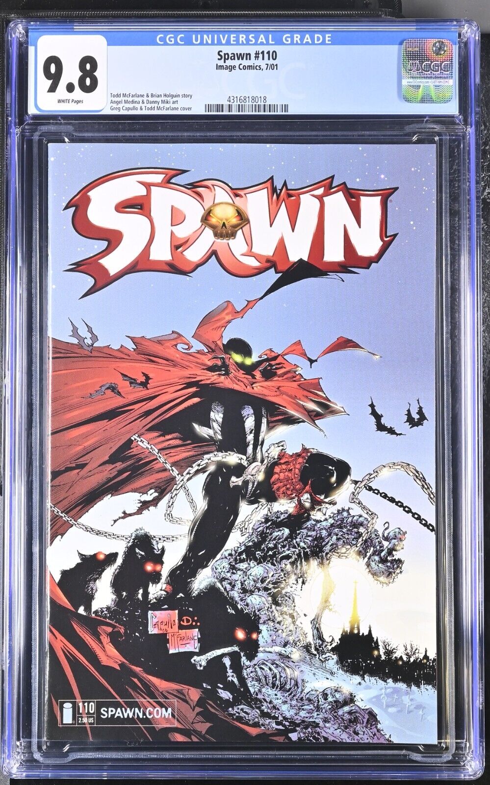 Spawn 110 CGC 9.8 Todd McFarlane Image Comics Low Print Run 2001 Greg Capullo