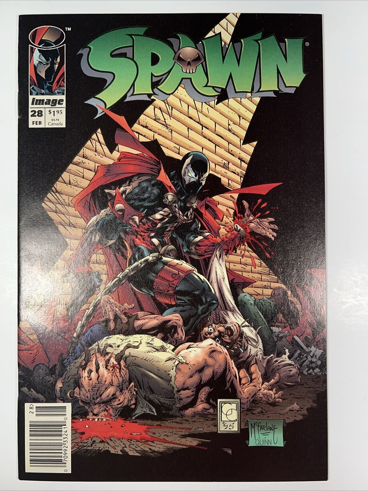 Spawn 28 NEWSSTAND Higher Grade Image Comics Todd McFarlane LOW PRINT RUN