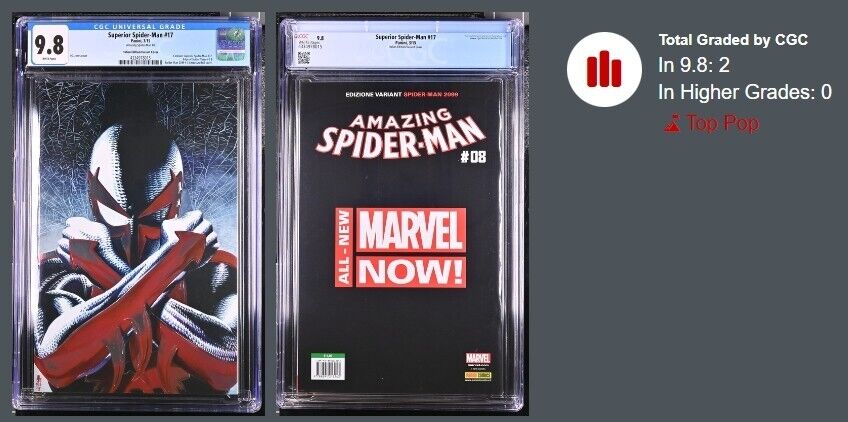 Superior Spider-Man 17 CGC 9.8 only 2 9.8! Panini Italian Variant 2015 Marvel