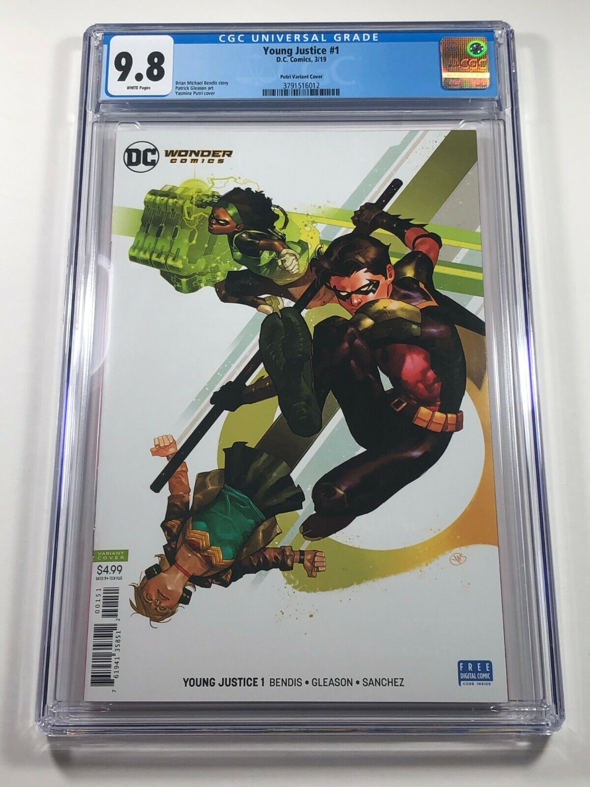 Young Justice #1 CGC 9.8 Putri Variant - Teen Lantern DC Comics 2019 - Robin