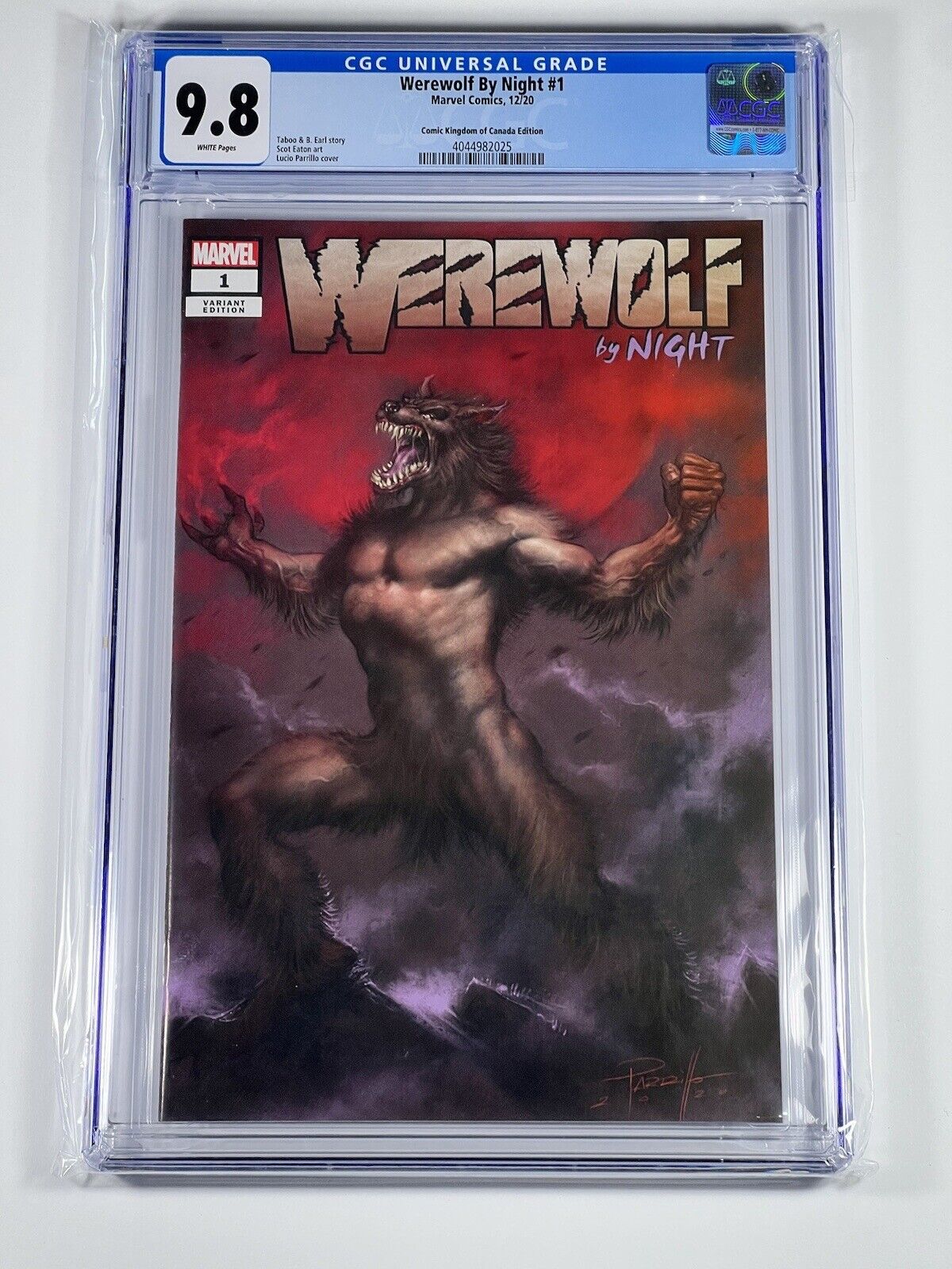 Werewolf By Night #1 Lucio Parrillo Variant CGC 9.8 1st Jake Gomez Marvel 2020