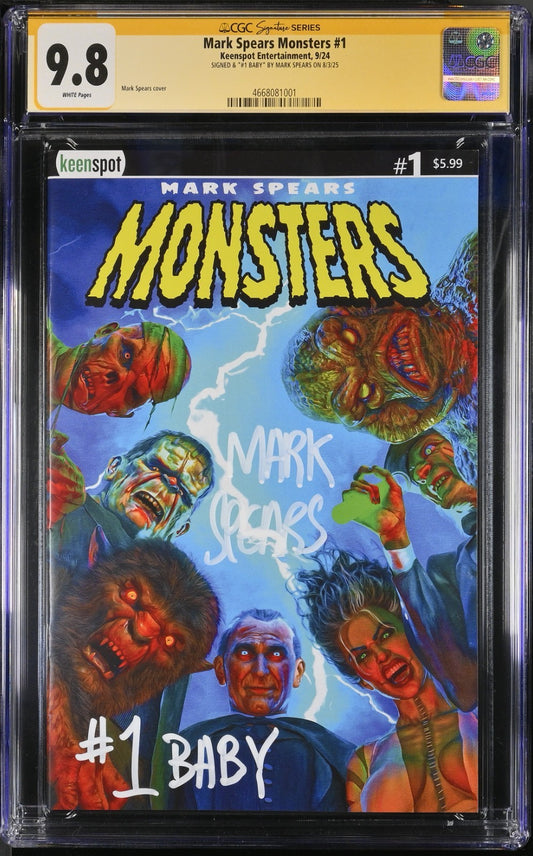 Mark Spears Monsters #1 CGC SS 9.8 #1 Baby Remarque! 1st Print 9/24 Keenspot