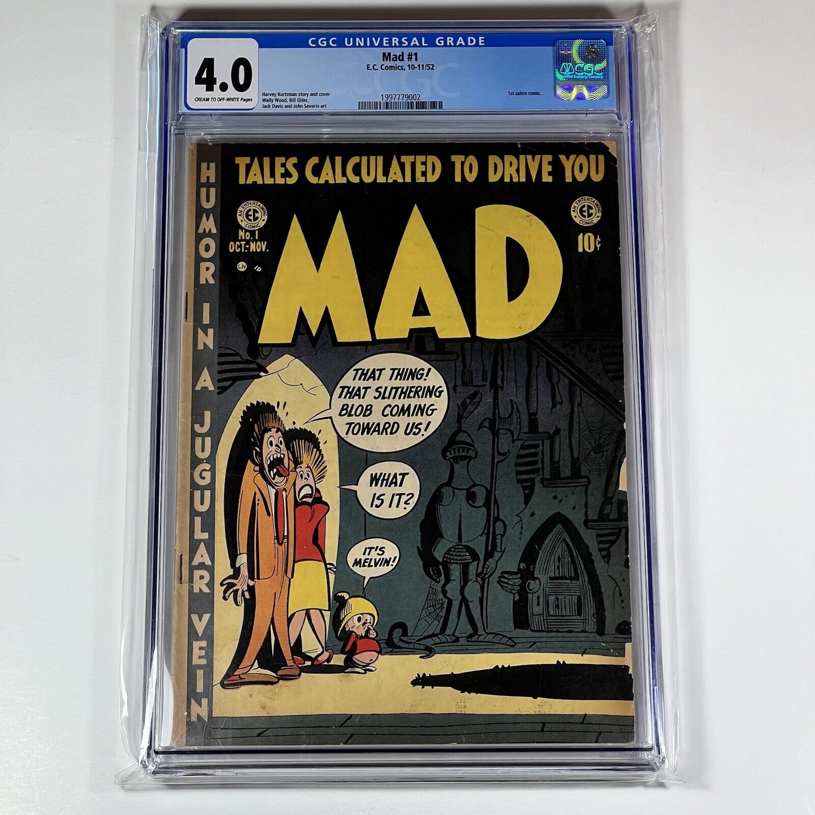 MAD 1 CGC 4.0 E.C. Comics 1952 - 1st Ever MAD Magazine BEAUTIFUL COLORS