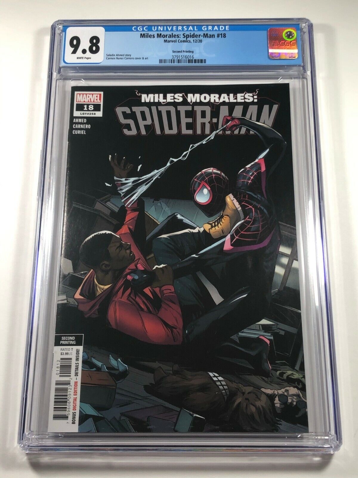 Miles Morales Spiderman #18 CGC 9.8 2nd Print Variant - Miles Clone Marvel 2020