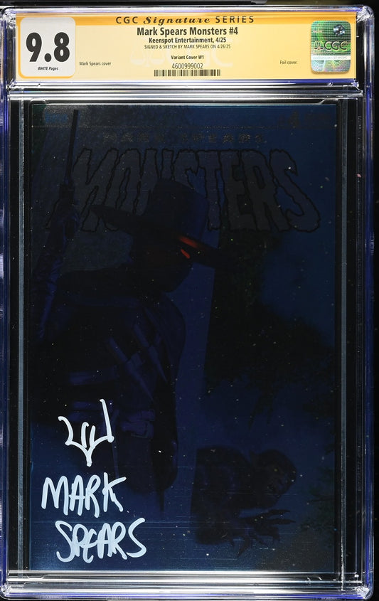 Mark Spears Monsters #4 CGC SS 9.8 FOIL VARIANT only 100 Printed Keenspot SLAYER