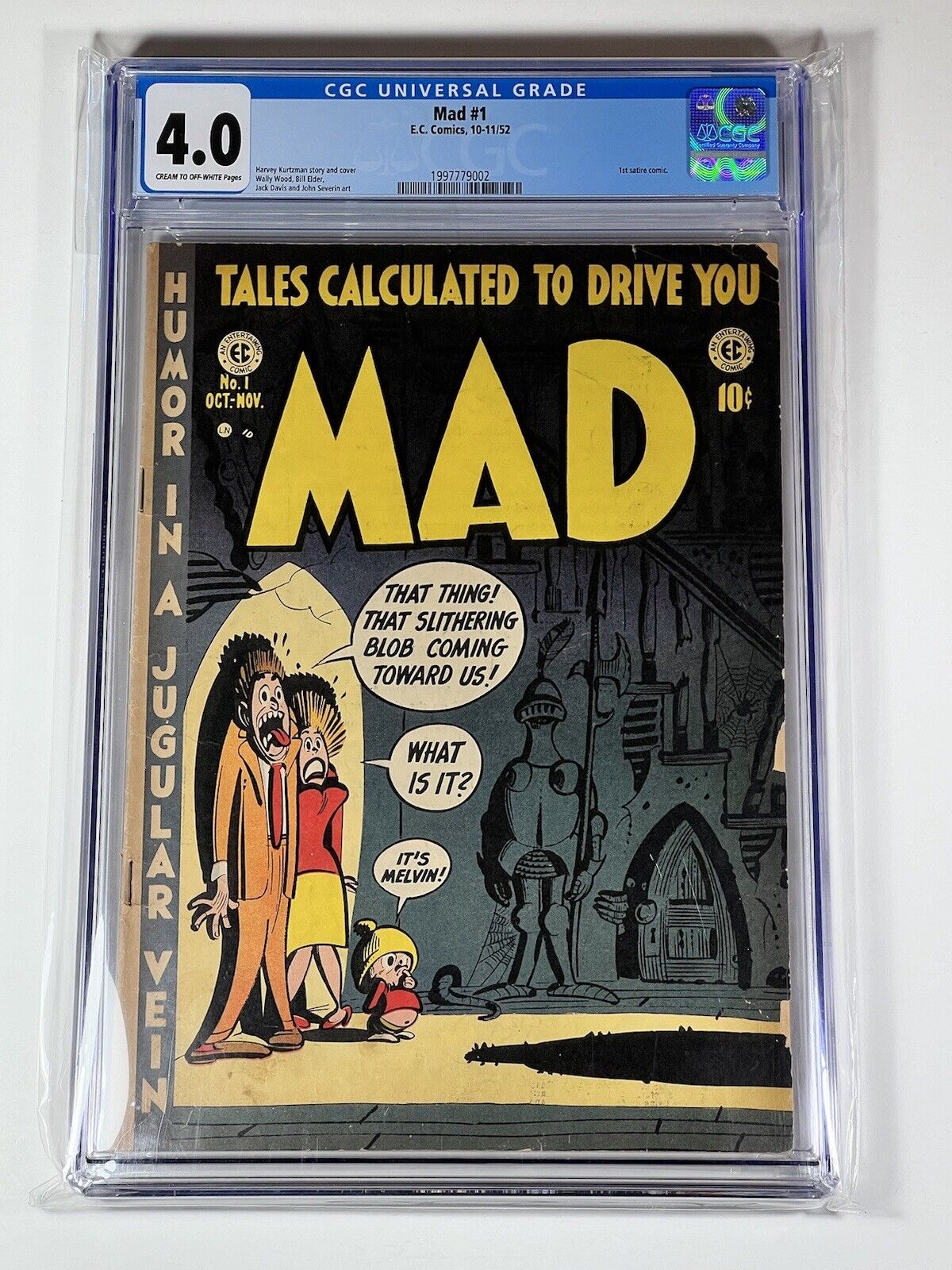 MAD 1 CGC 4.0 E.C. Comics 1952 - 1st Ever MAD Magazine BEAUTIFUL COLORS