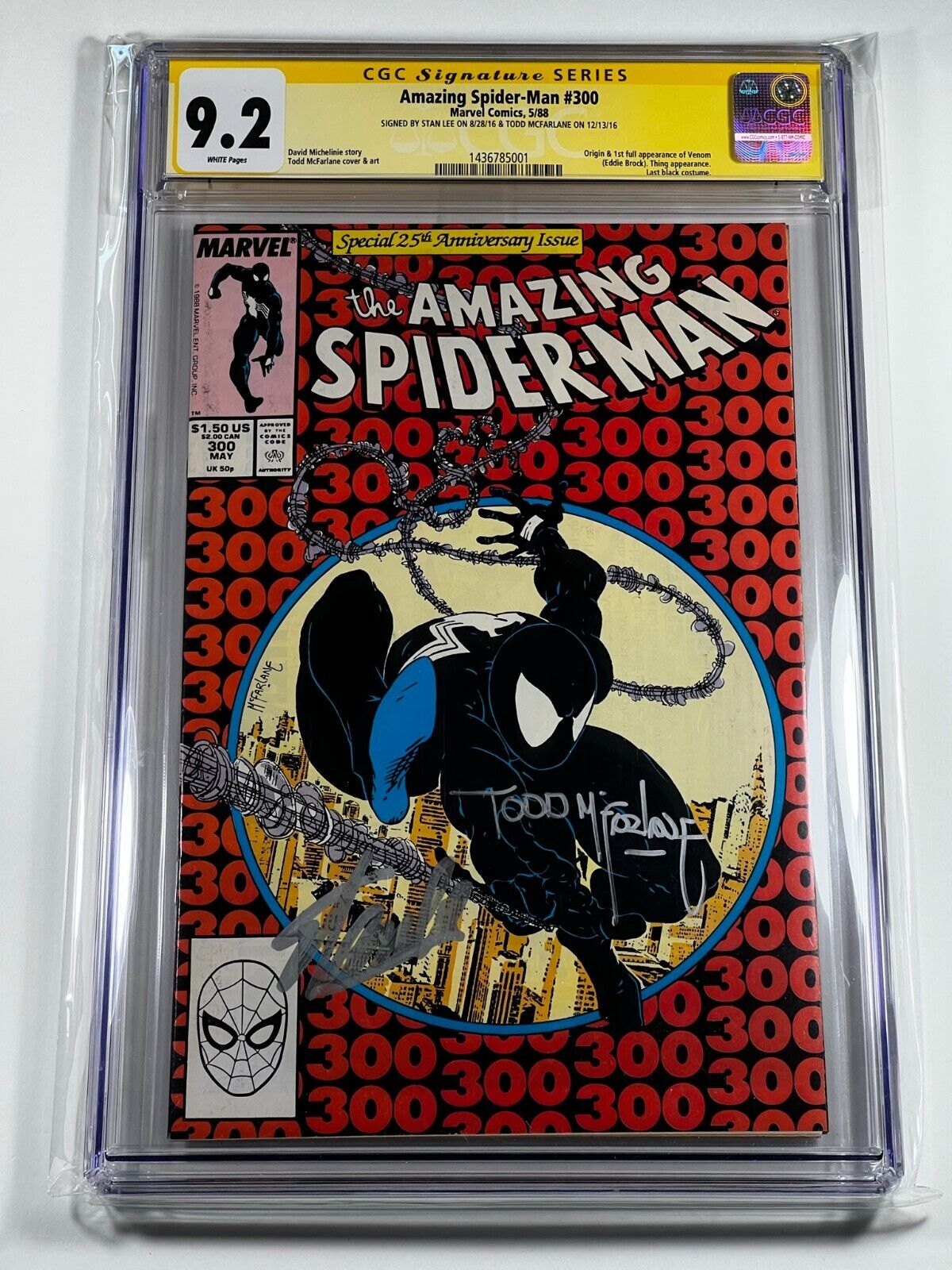 Amazing Spider-Man #300 CGC 9.2 SS Todd McFarlane & Stan Lee Marvel Comics 1988