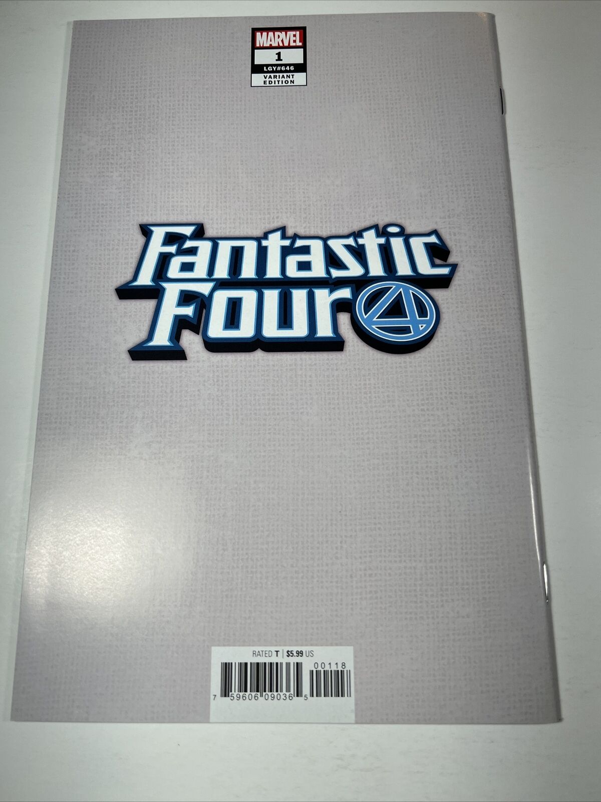 Fantastic Four #1 Ribic 1:100 Variant Marvel Comics 2018 Thing Sue Reed Richards