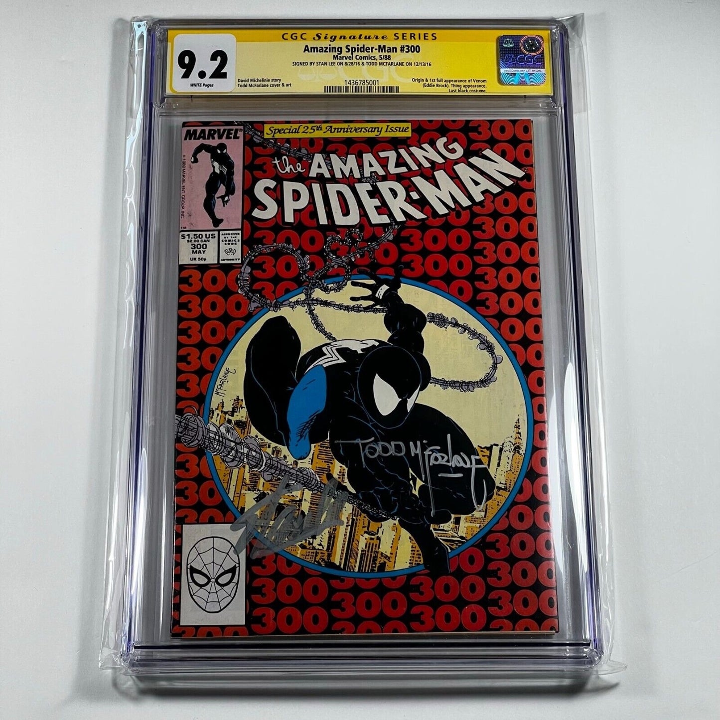 Amazing Spider-Man #300 CGC 9.2 SS Todd McFarlane & Stan Lee Marvel Comics 1988