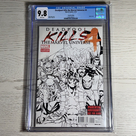 Deadpool Kills The Marvel Universe #4 CGC 9.8 Variant 2nd Print Marvel Comics