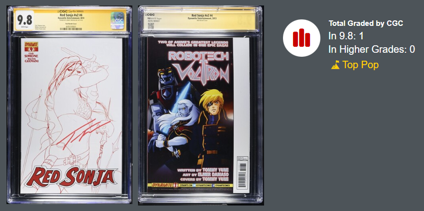 Red Sonja 4 CGC SS 9.8 Jenny Frison Red Sketch LIMITED to 50 Printed ONLY GRADED