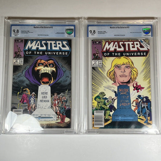 Masters of the Universe 12 & 13 CBCS 9.8 NEWSSTAND SET Pedigree Marvel Star 1988