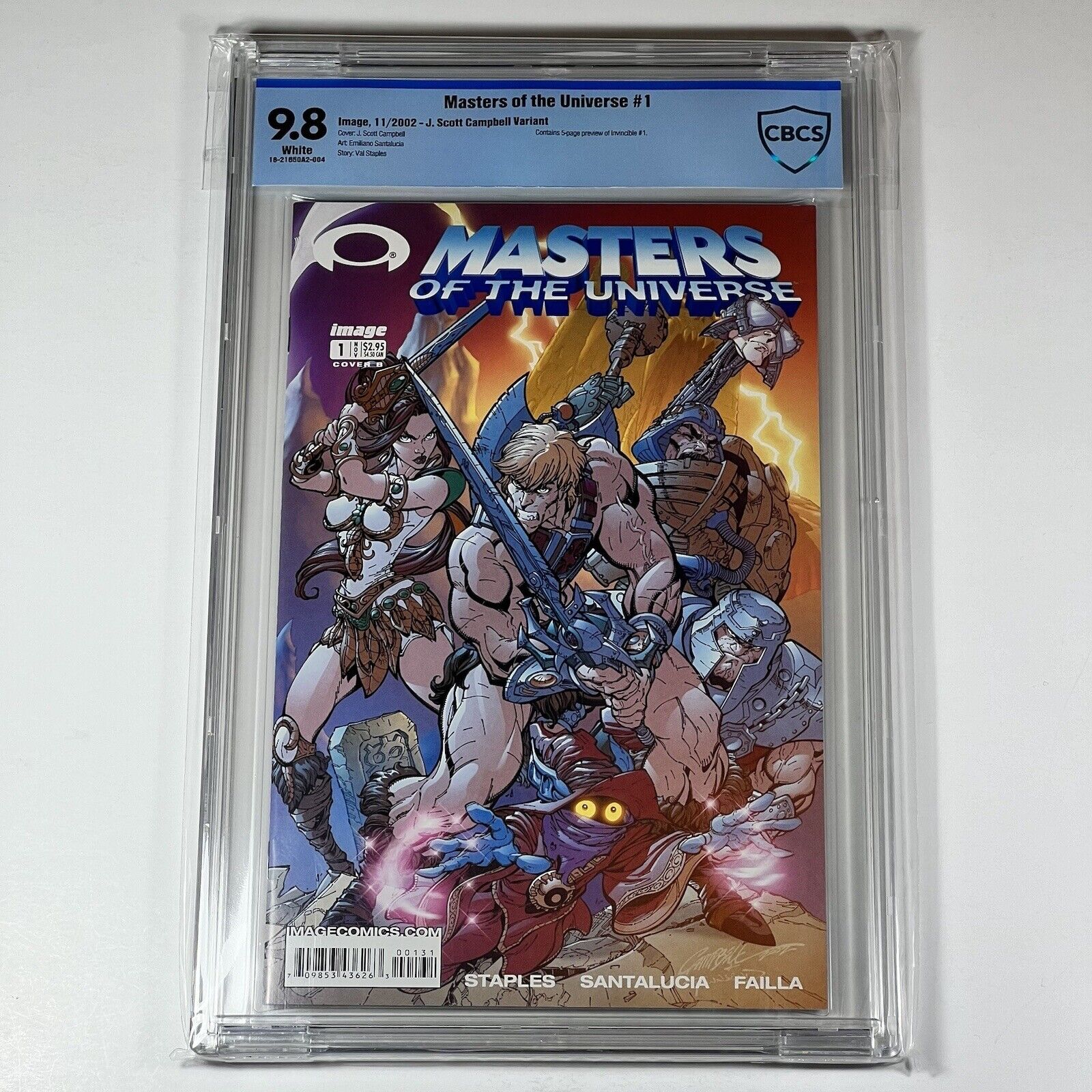 Masters of the Universe 1 CBCS 9.8 J Scott Campbell Variant Image COmics 2002