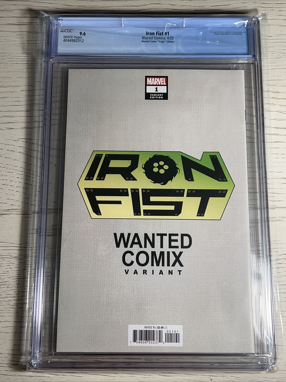 Iron Fist #1 Virgin Variant CGC 9.6 Wanted Comix 1st SwordMaster as Iron Fist