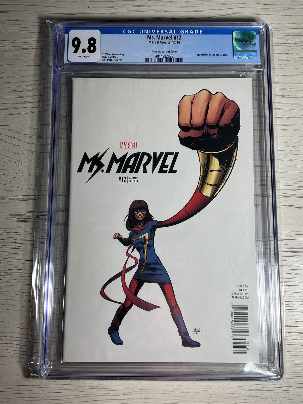 Ms. Marvel #12 CGC 9.8 1:10 Deodato Variant - 1st Red Dagger - TV Show Marvel